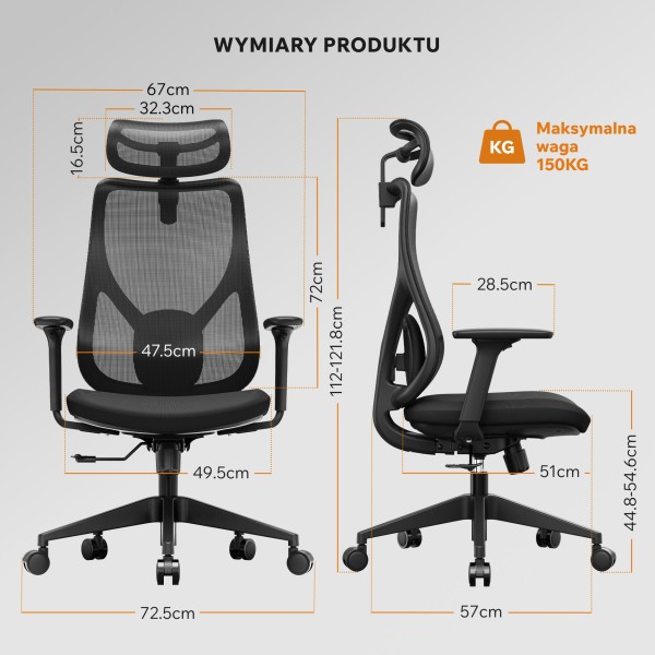 Офісне крісло SENSE7 Moyo, чорне