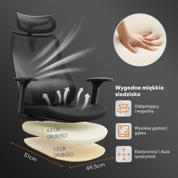 Офісне крісло SENSE7 Moyo, чорне