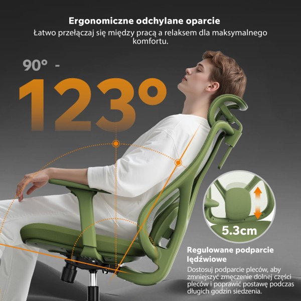 Офісне крісло SENSE7 Moyo, зелене