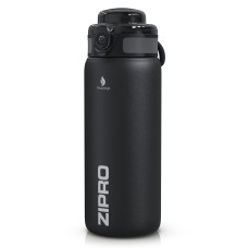 Термопляшка Zipro, нержавіюча сталь, 700 мл, чорна