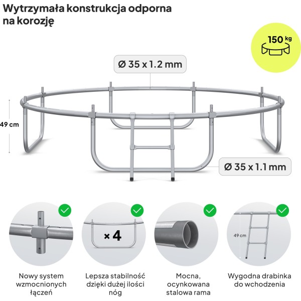 Батут Zipro JumpPro IN 252 см з внутрішньою сіткою