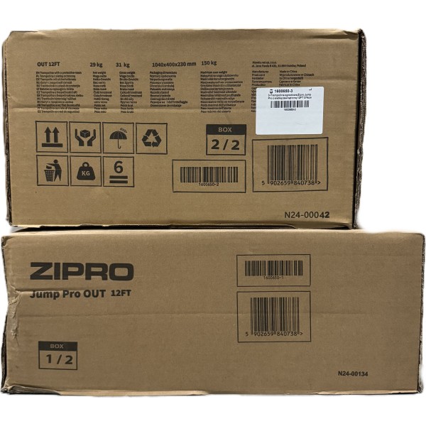 Батут Zipro JumpPro OUT 374 см із зовнішньою сіткою