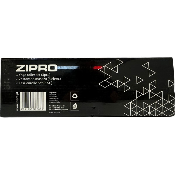 Набір масажних ролерів Zipro Yoga Set 3в1, чорний