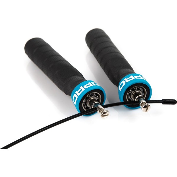 Скакалка Zipro для кросфіту зі сталевим тросом, 3м, чорно-синя