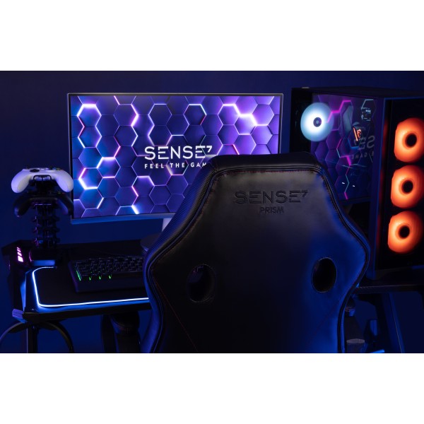 Ігрове крісло SENSE7 Prism, екошкіра, чорне