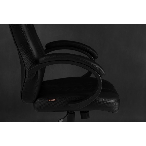 Ігрове крісло SENSE7 Prism, екошкіра, чорне