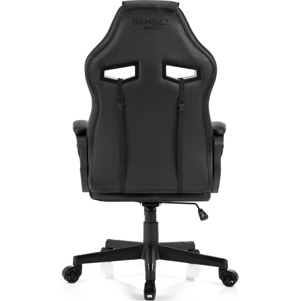 Ігрове крісло SENSE7 Knight, екошкіра, чорне