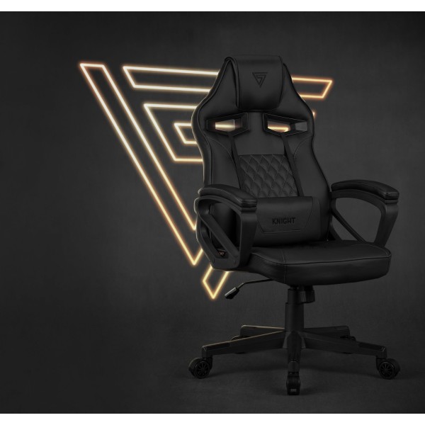 Ігрове крісло SENSE7 Knight, екошкіра, чорне