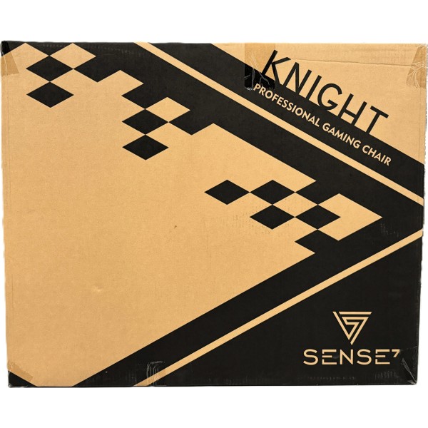 Ігрове крісло SENSE7 Knight, екошкіра, чорно-червоне