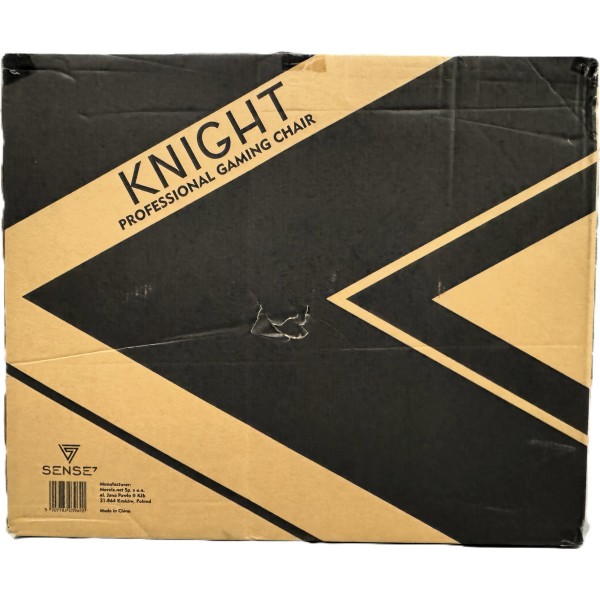 Ігрове крісло SENSE7 Knight, екошкіра, чорно-червоне