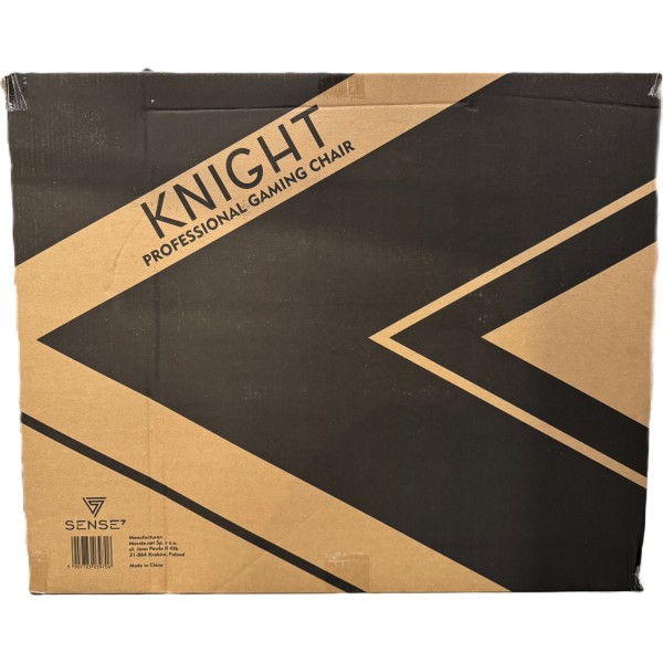 Ігрове крісло SENSE7 Knight, екошкіра, чорно-сіре