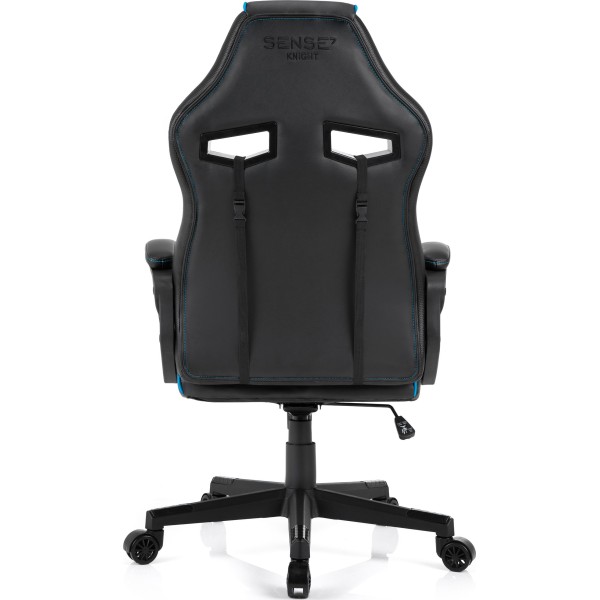Ігрове крісло SENSE7 Knight, екошкіра, чорно-синє