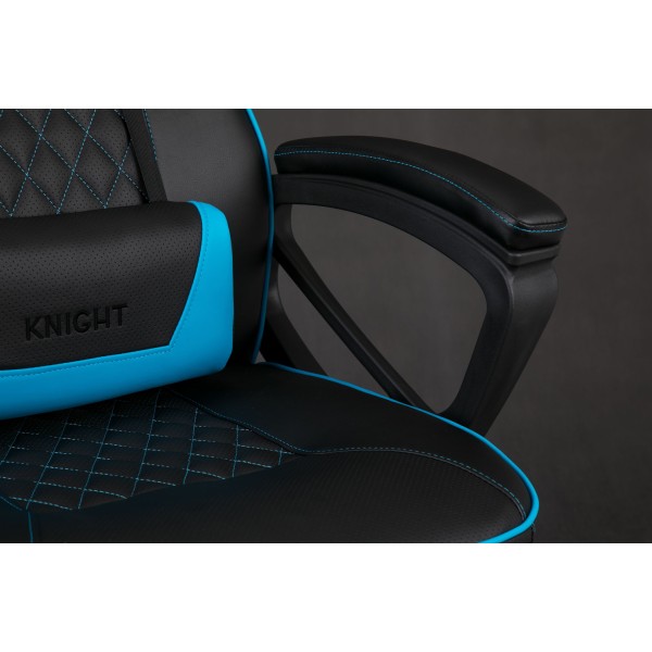 Ігрове крісло SENSE7 Knight, екошкіра, чорно-синє