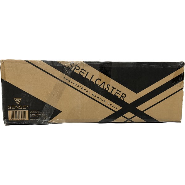 Ігрове крісло SENSE7 Spellcaster, екошкіра, чорне