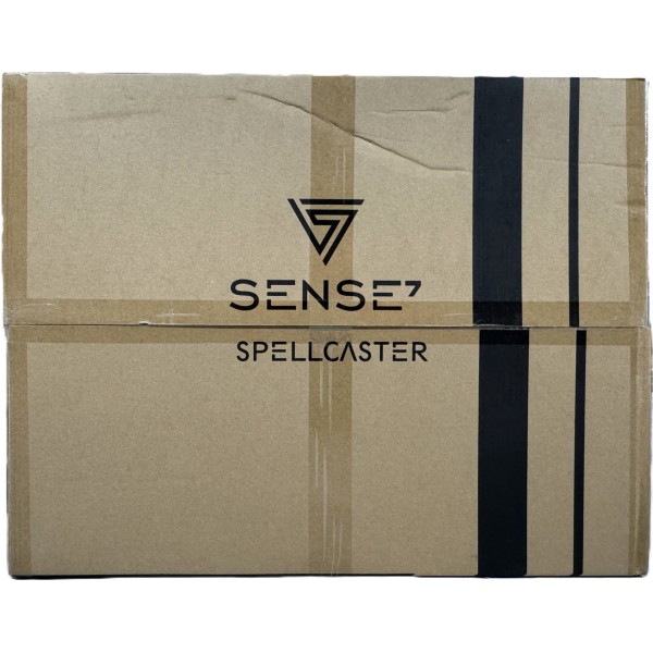 Ігрове крісло SENSE7 Spellcaster, екошкіра, чорно-червоне