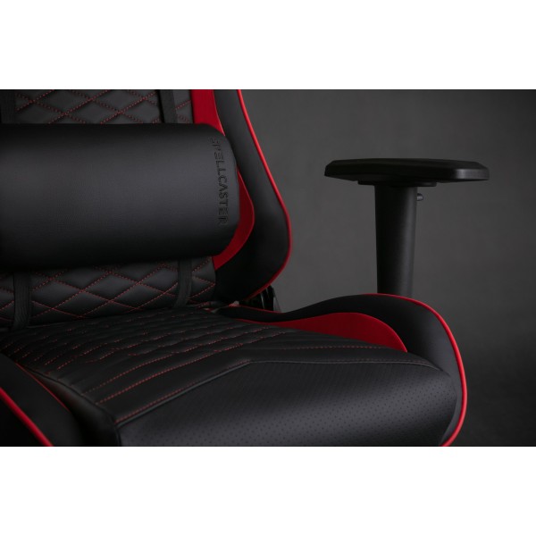 Ігрове крісло SENSE7 Spellcaster, екошкіра, чорно-червоне