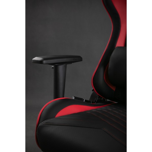 Ігрове крісло SENSE7 Spellcaster, екошкіра, чорно-червоне