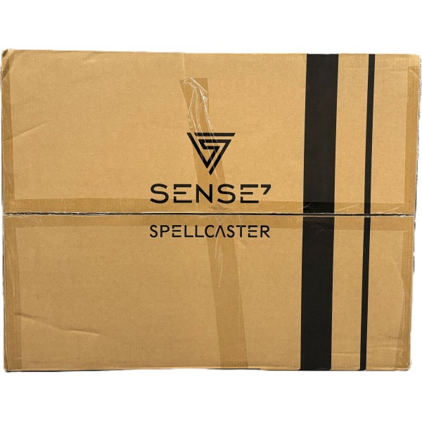 Ігрове крісло SENSE7 Spellcaster, екошкіра, чорно-сіре