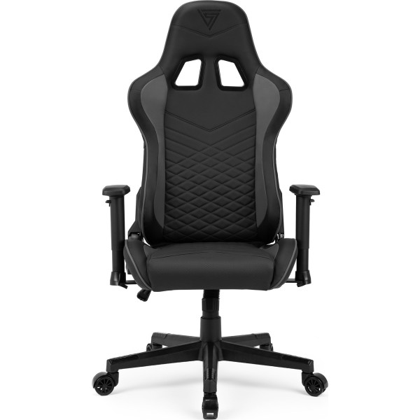 Ігрове крісло SENSE7 Spellcaster, екошкіра, чорно-сіре