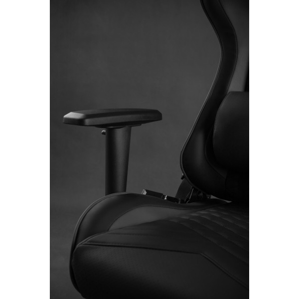 Ігрове крісло SENSE7 Spellcaster, екошкіра, чорно-сіре