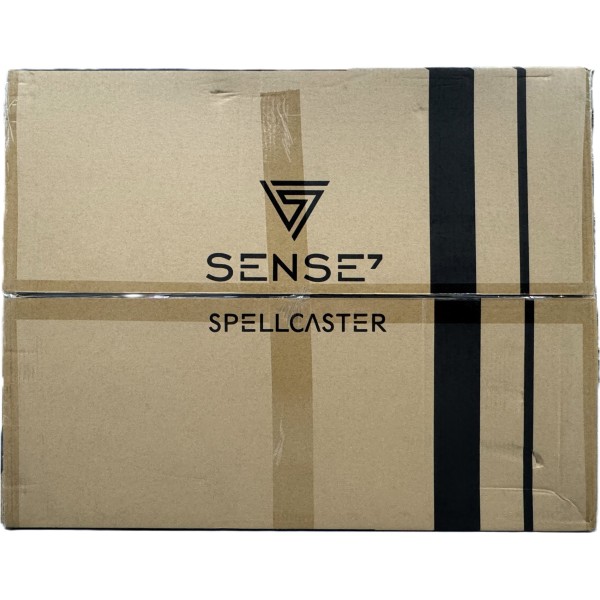 Ігрове крісло SENSE7 Spellcaster, екошкіра, чорно-синє