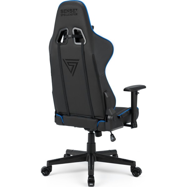 Ігрове крісло SENSE7 Spellcaster, екошкіра, чорно-синє