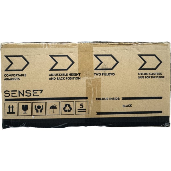 Ігрове крісло SENSE7 Sentinel, екошкіра, чорне