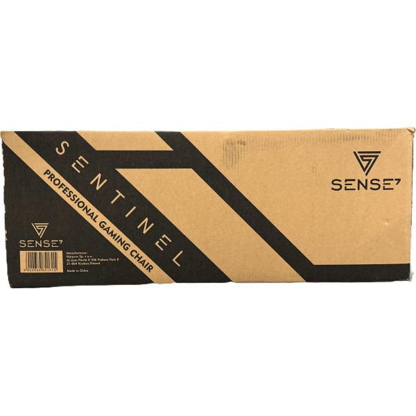 Ігрове крісло SENSE7 Sentinel, екошкіра, чорно-сіре