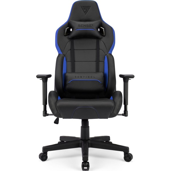 Ігрове крісло SENSE7 Sentinel, екошкіра, чорно-синє
