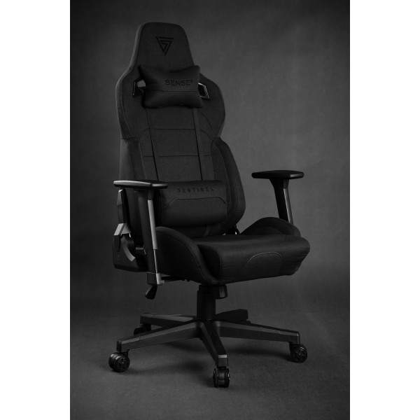 Ігрове крісло SENSE7 Sentinel, тканина, чорне