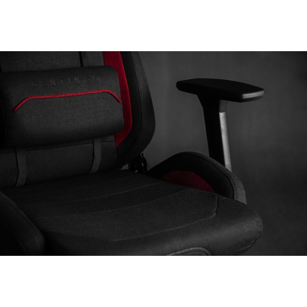 Ігрове крісло SENSE7 Sentinel, тканина, чорно-червоне