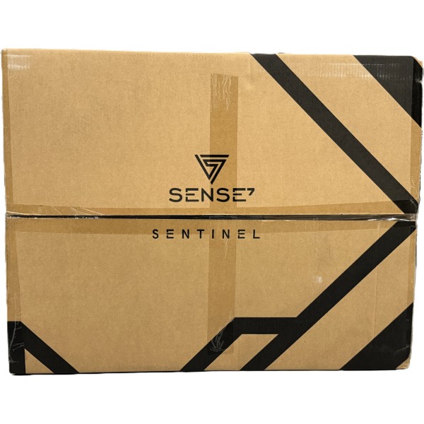 Ігрове крісло SENSE7 Sentinel, тканина, чорно-червоне