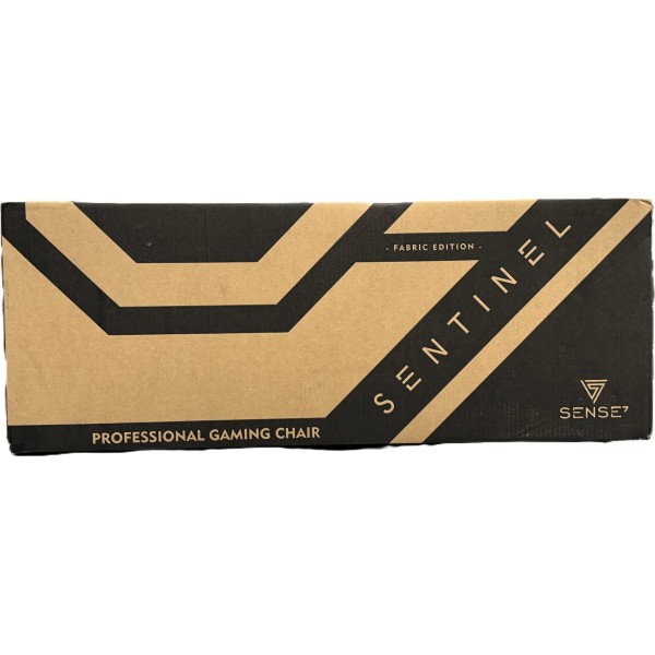 Ігрове крісло SENSE7 Sentinel, тканина, чорно-червоне