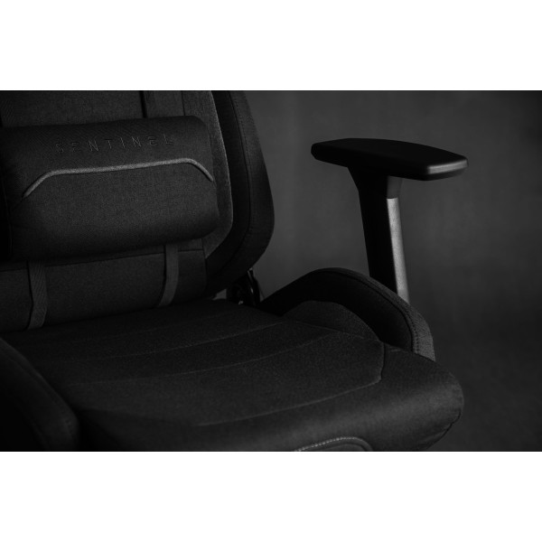 Ігрове крісло SENSE7 Sentinel, тканина, чорно-сіре