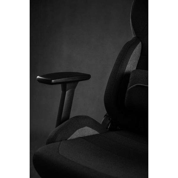 Ігрове крісло SENSE7 Sentinel, тканина, чорно-сіре