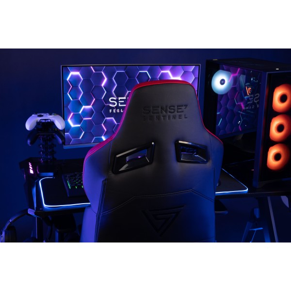 Ігрове крісло SENSE7 Sentinel, тканина, чорно-сіре