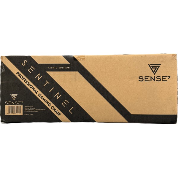 Ігрове крісло SENSE7 Sentinel, тканина, чорно-сіре