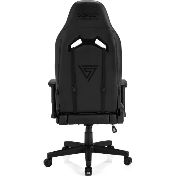 Ігрове крісло SENSE7 Vanguard, екошкіра, чорне