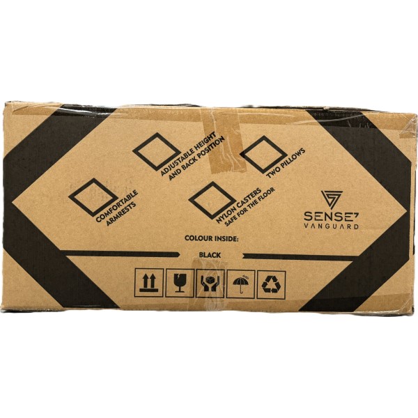 Ігрове крісло SENSE7 Vanguard, екошкіра, чорне