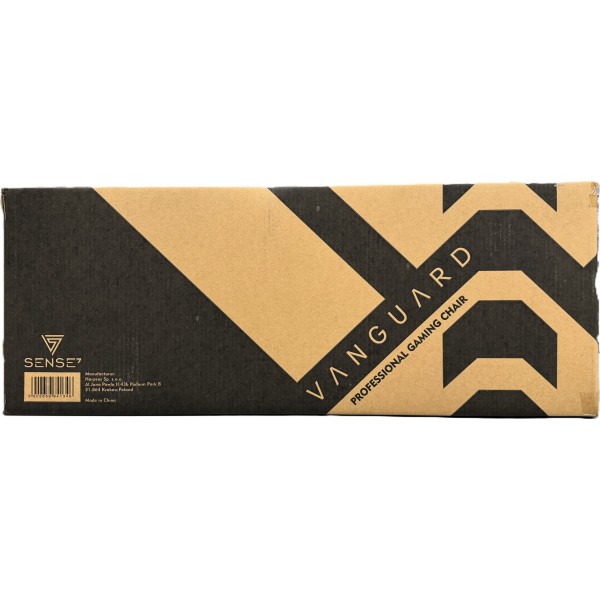 Ігрове крісло SENSE7 Vanguard, екошкіра, чорно-червоне