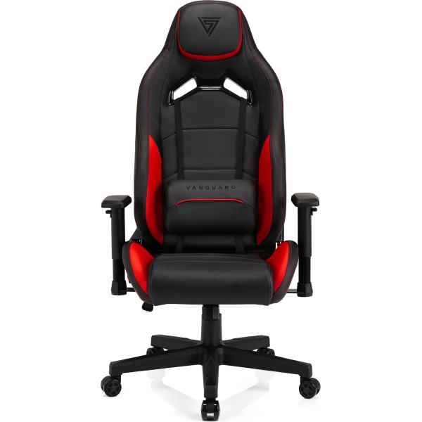 Ігрове крісло SENSE7 Vanguard, екошкіра, чорно-червоне