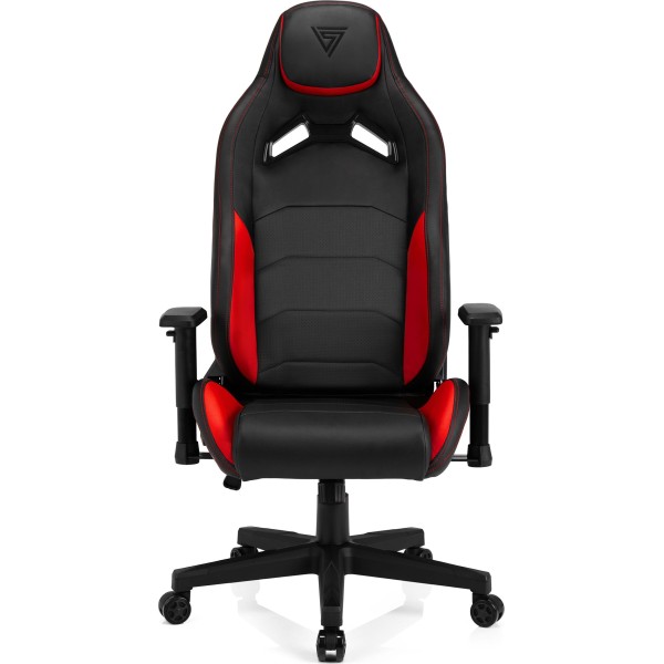 Ігрове крісло SENSE7 Vanguard, екошкіра, чорно-червоне