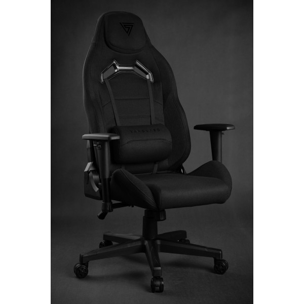 Ігрове крісло SENSE7 Vanguard, тканина, чорне