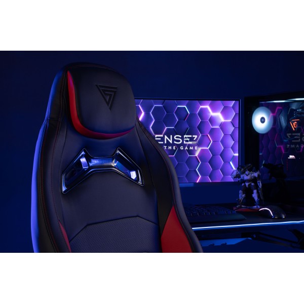 Ігрове крісло SENSE7 Vanguard, тканина, чорне