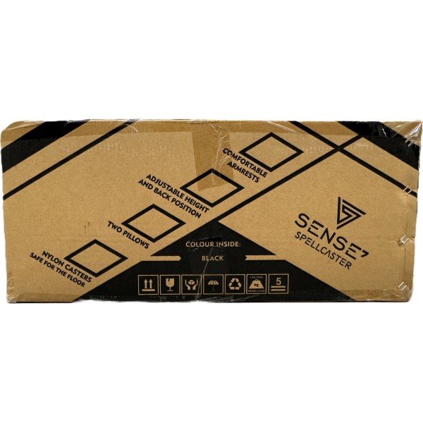 Ігрове крісло SENSE7 Spellcaster, тканина, чорне