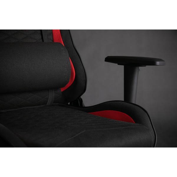 Ігрове крісло SENSE7 Spellcaster, тканина, чорно-червоне