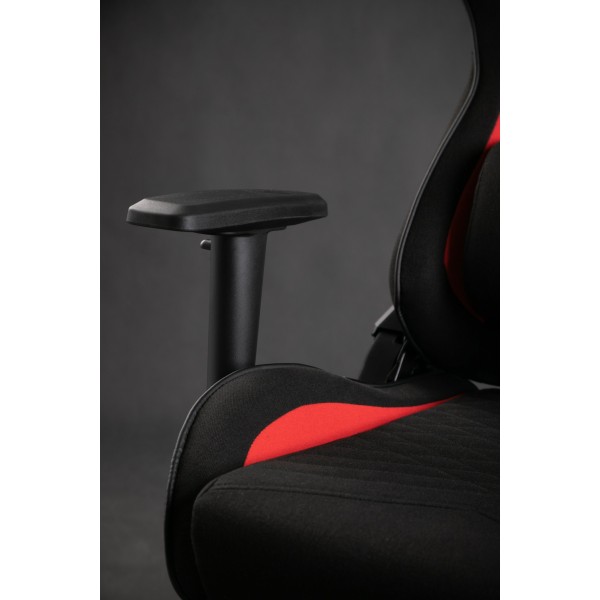 Ігрове крісло SENSE7 Spellcaster, тканина, чорно-червоне