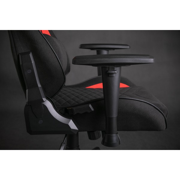 Ігрове крісло SENSE7 Spellcaster, тканина, чорно-червоне