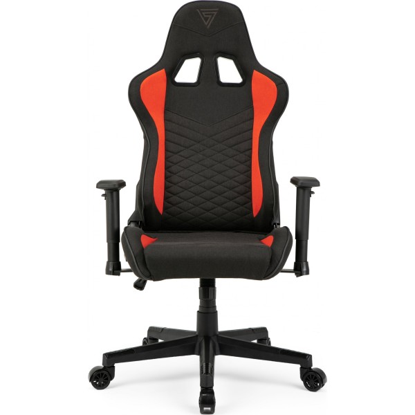Ігрове крісло SENSE7 Spellcaster, тканина, чорно-червоне