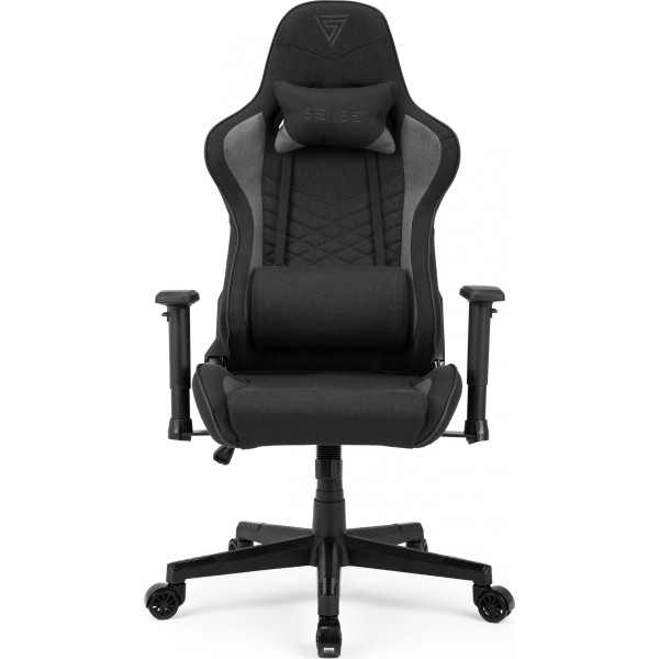 Ігрове крісло SENSE7 Spellcaster, тканина, чорно-сіре